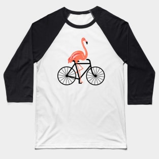 Flamingo with bike Baseball T-Shirt